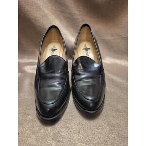 Hunt Club Leather Upper Womens Block Heel Shoe "Karen" Style Black Size 9.5M